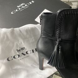 Coach Black Leather Boots