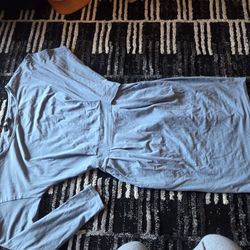 Pretty Garden Size Small Light Blue Long Sleeve Dress