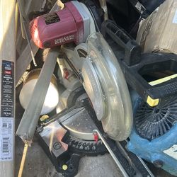 Miter saw with blade