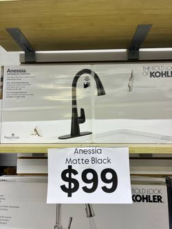 Kohler anessia matte black touchless kitchen faucet