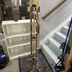 Hockey Stick Coat Hangar With Avalanche Pucks