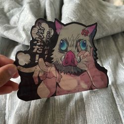 Demon Slayer Inoskue Car Sticker Light Changing  
