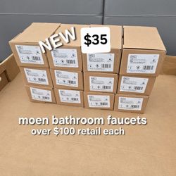 New Moen Bathroom Faucets $100+tax Retail , my price only $35 each 