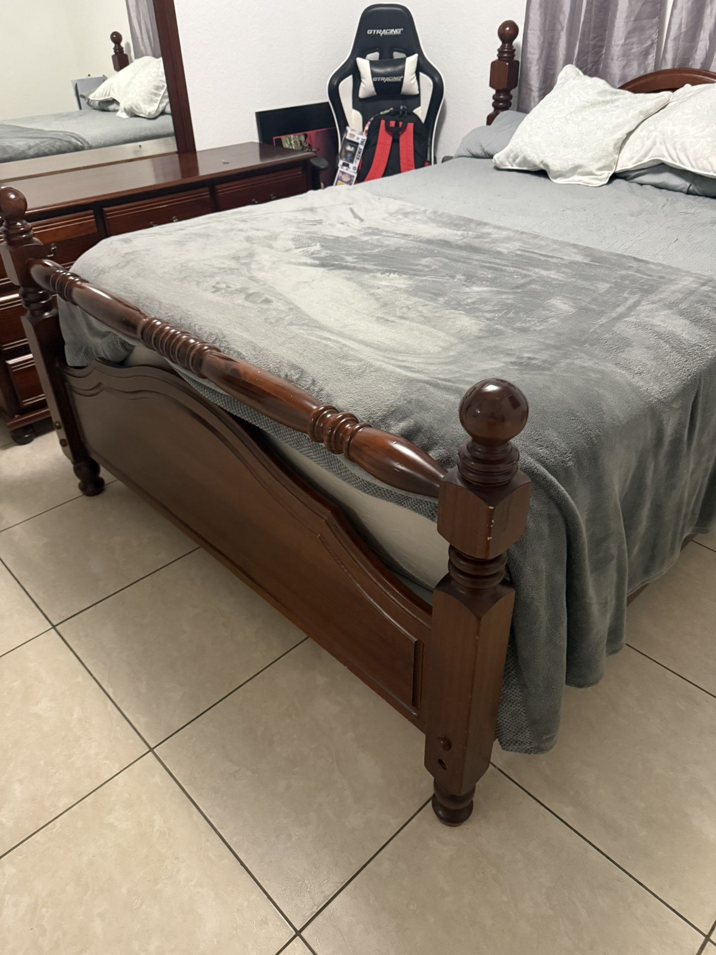 Brown Wooden Bedroom Set
