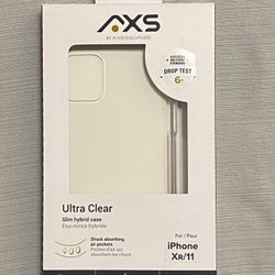 New NIB Axessorize Ultra Clear Slim Hybrid Case iPhone XR 11 