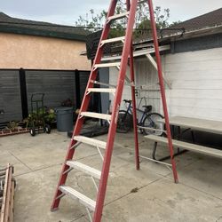 Escalera De 10 Pies, Fibra De Vidrio Como Nueva