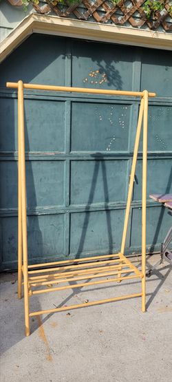 Folding Faux Bamboo Clothing Rack