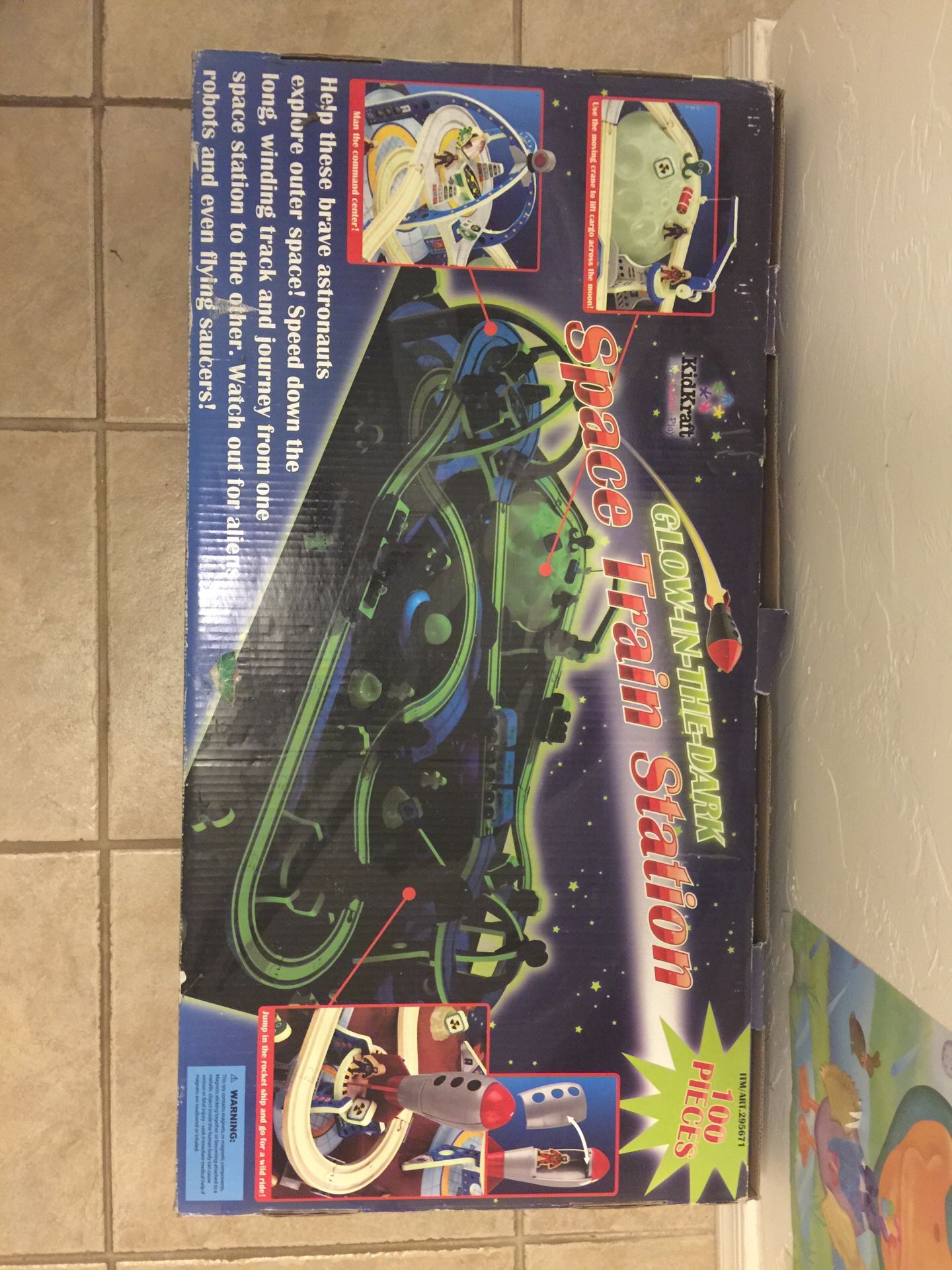KidKraft Glow in the Dark Space Train Station