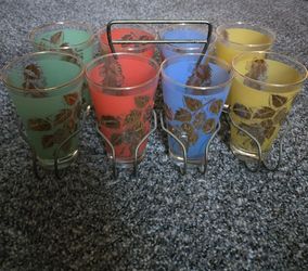 8-piece MCM Bartlett-Collins Vintage Mist pastel set with caddy