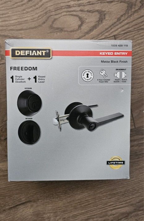 Defiant
Freedom Matte Black Single Cylinder Combo Pack