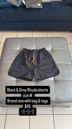Rhude Shorts Size Medium Black Grey
