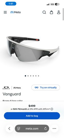 Oakley Meta Vanguard Prizm Black Lens White frame