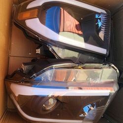 Drl Headlights For 14=21 Toyota Tundra 