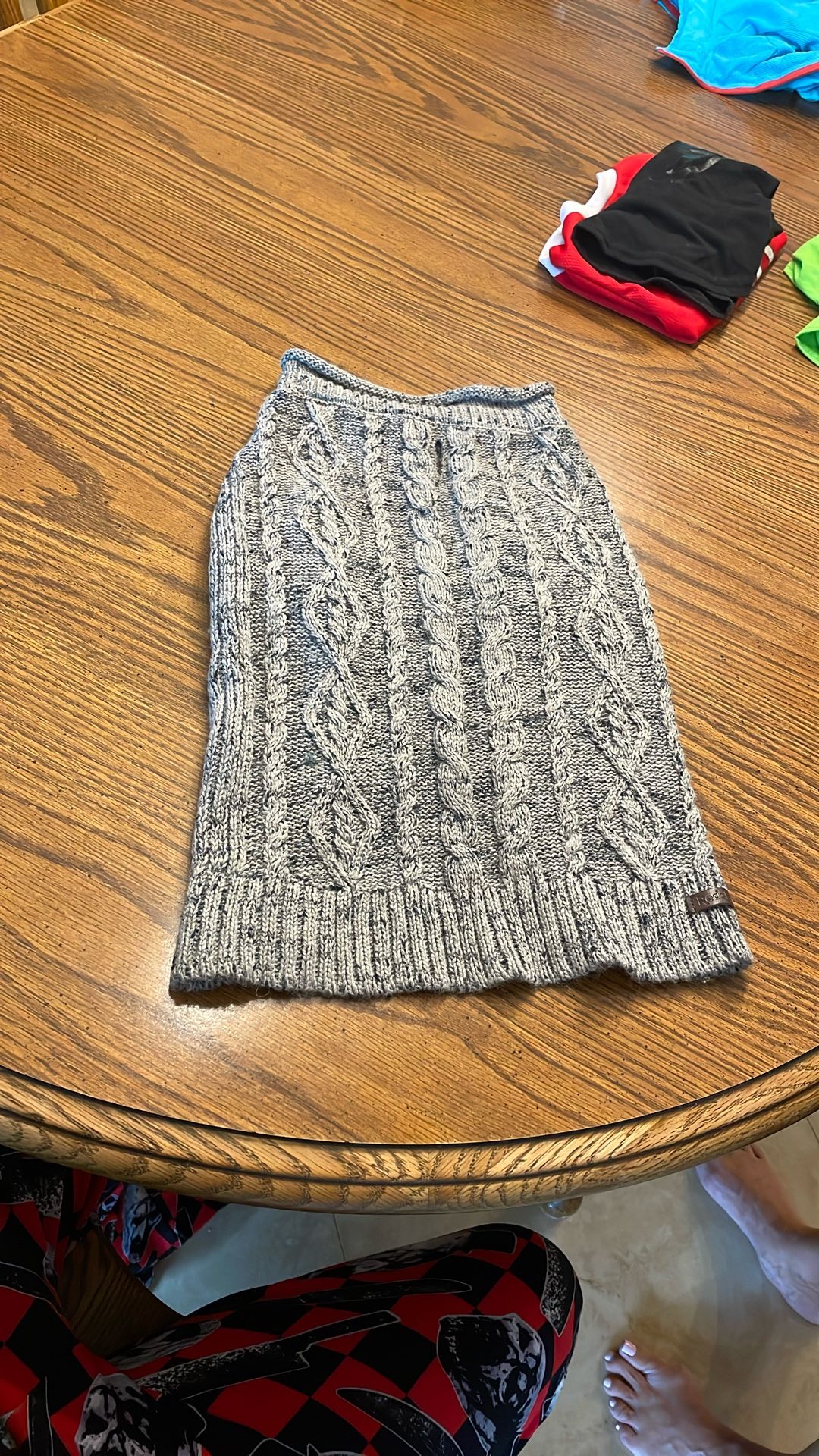 Reddy Cable Knit Dog Sweater