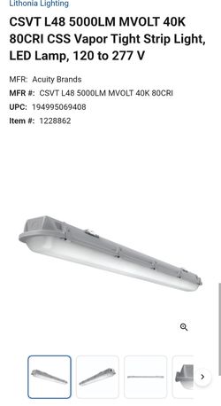 Vapor tight strip light