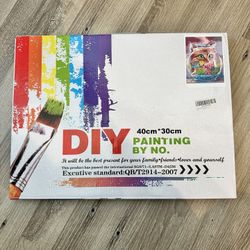 Paint By Number Canvas Cat Paint Set! 