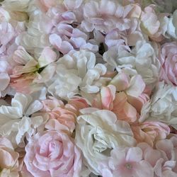 White And Pink Flower Wall Panels