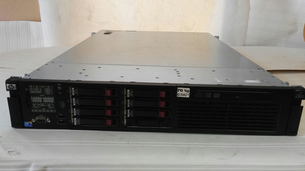 5 HP Proliant DL380 Servers, 24 GB RAM, 2.1 TB HDs, Rail Kit, DVD