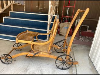 Antique convertible high chair stroller