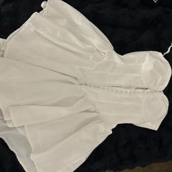 White corset dress