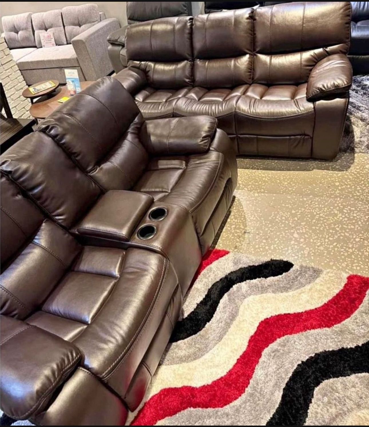 COMFY NEW MADRID RECLINING SOFA AND LOVESEAT SET ON SALE ONLY $1199. IN STOCK SAME DAY DELIVERY π EASY FINANCING