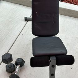 Weight Bench with (2) 15 Lb weights