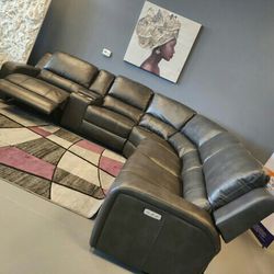 Power Reclining Sectional, Furniture Queen Bedroom Avail 