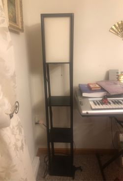 Floor lamp with 3 Shelf storage