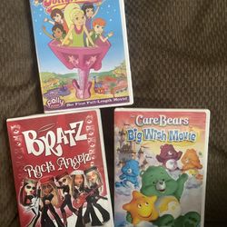 Vintage Cartoon Dvds, Brats Care, Bears, And Polly Pocket