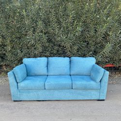 Large Modern Blue Sofa Couch 