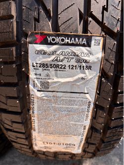 285/50/R22 Yokohama brand new dot 2023 , $1,199 firm this sell for 2k online