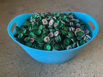 Bulk Lot 4133 Heineken Beer Bottle Caps Used Green Crown Caps Craft Art Project