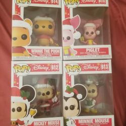 Funko Pop Disney Set Of 4 New