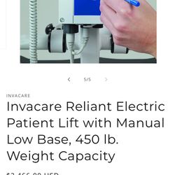 Invacare Electric Lift 450lbs Cap