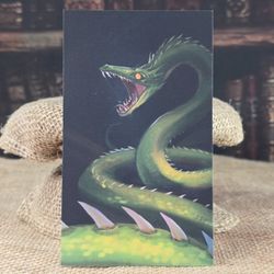 Basilisk Serpent Trading Card w Velvet Finish Harry Potter Inspired by Litjoy
