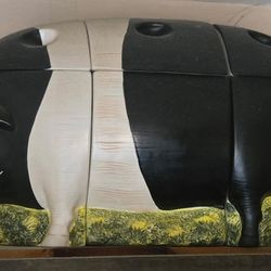 Black and White Pig 3 Piece Cookie Jar /Canister set