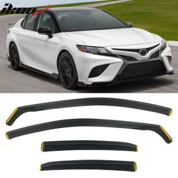 Fits 2018-2024 Toyota Camry In-Channel Window Visors Vent Rain Guards Deflectors PC