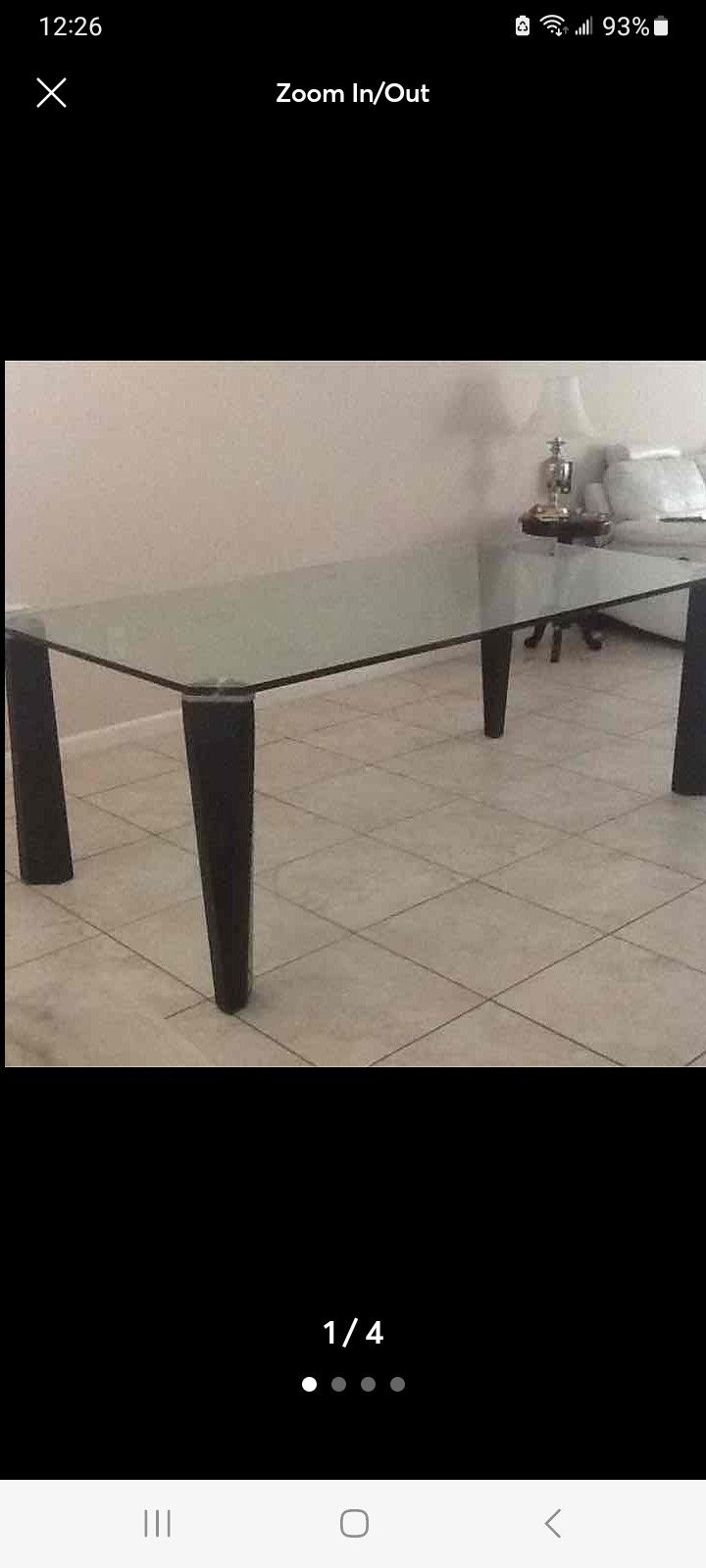 Glass Dining Table 78inx40in.