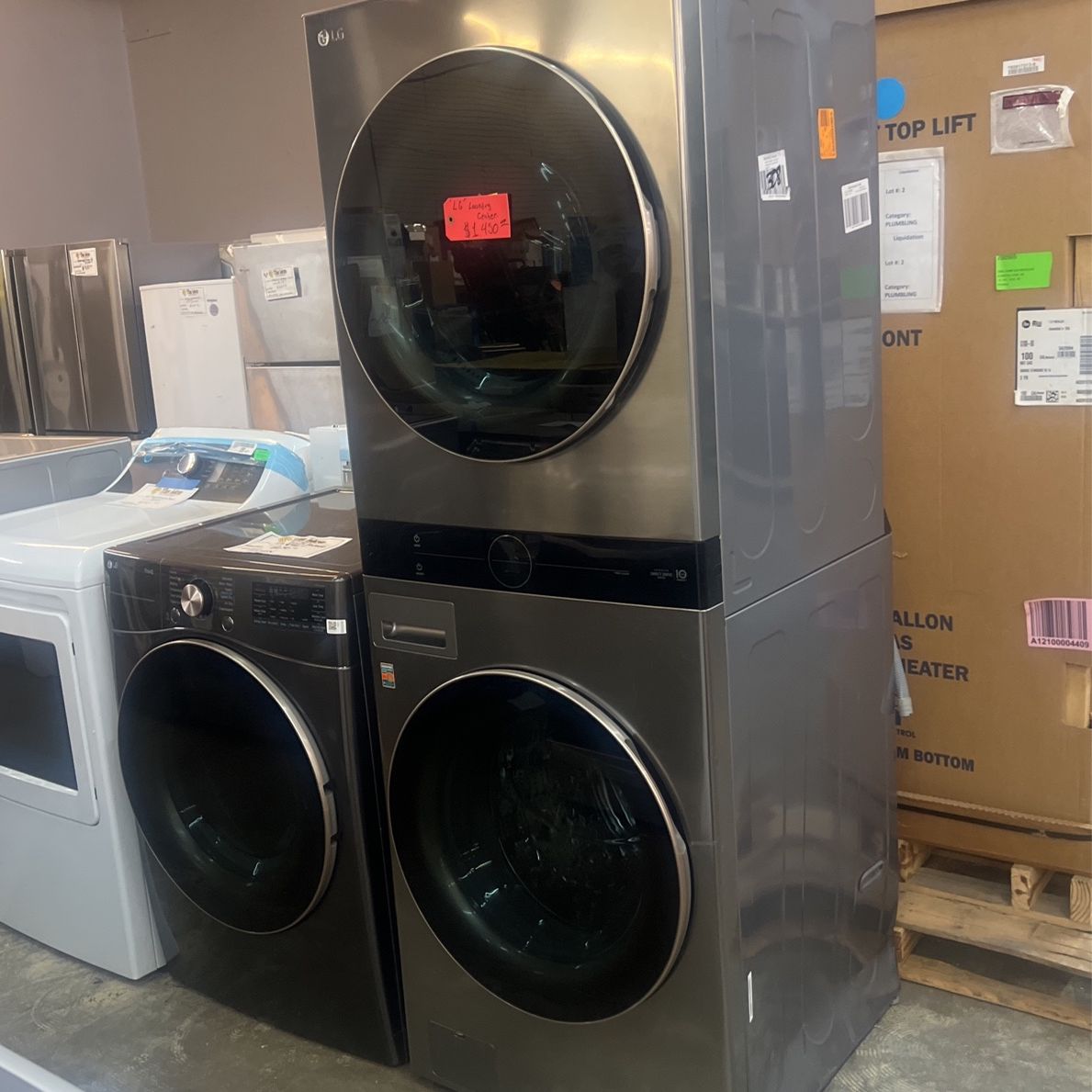 LG STACKED ELECTRIC WASHER AND DRYER 