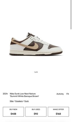 W Nike Dunk Low size 8 for woman