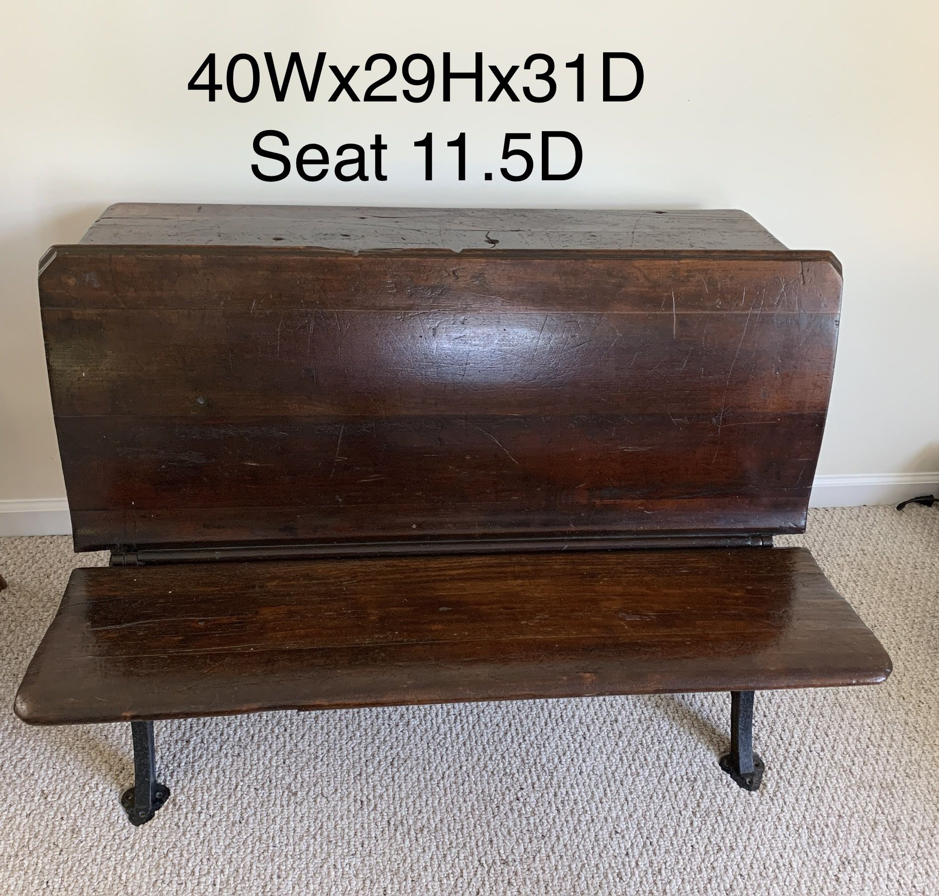 Desk, Antique school desk made in the USA