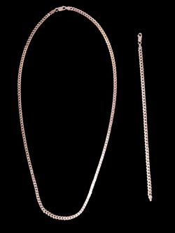 Rose Gold over 925 Silver Necklace and Bracelet set
