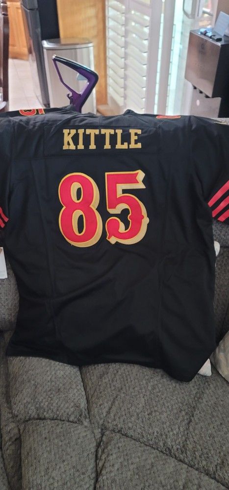 49er Rivalries Jerseys, Warner, Bosa, Purdy, McCaffrey, Pearsall And Kittle Mens Sizes.