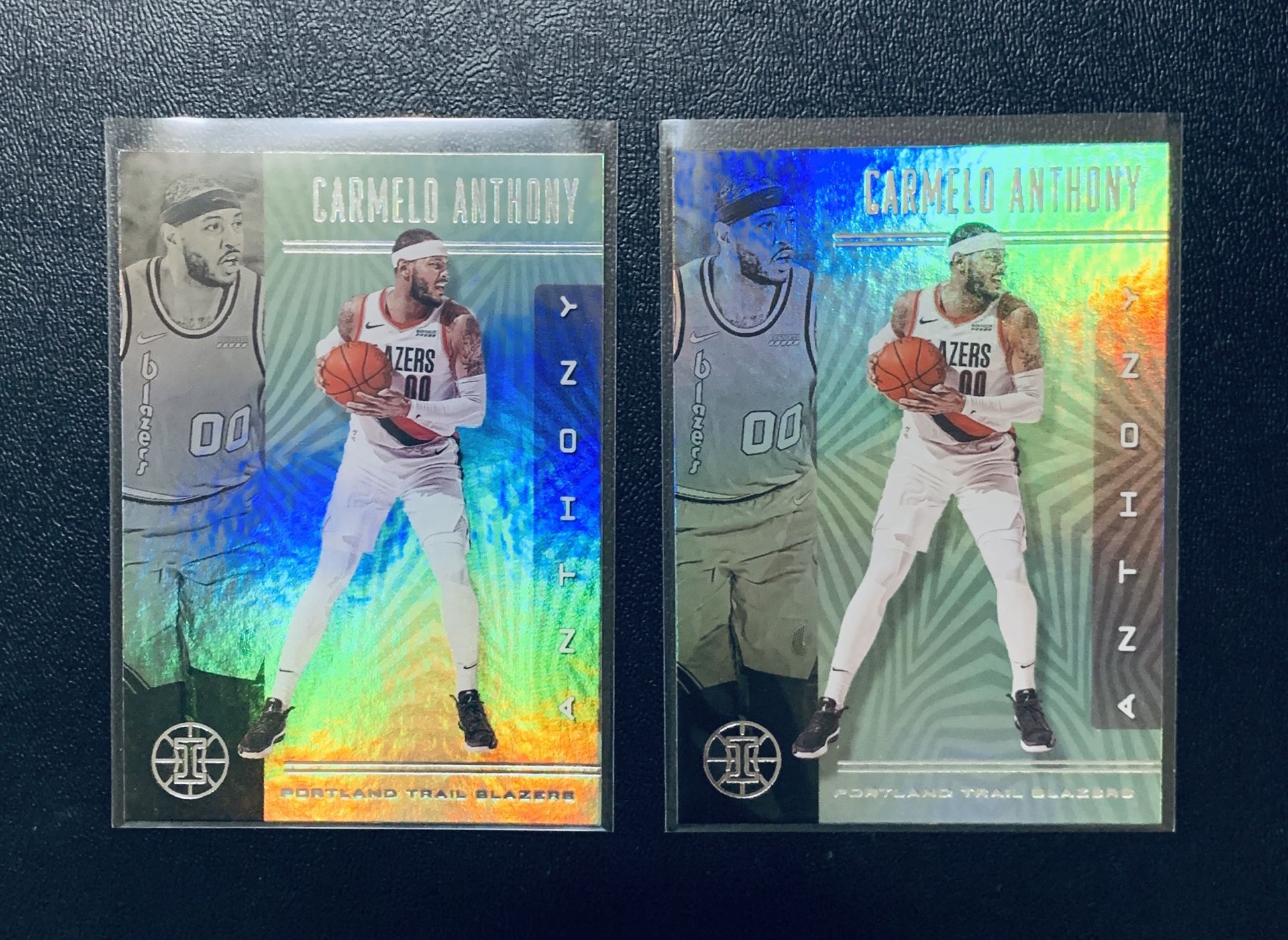 2019-20 Illusions Basketball POR Trailblazers Carmelo Anthony Emerald Parallel Lot x 2!