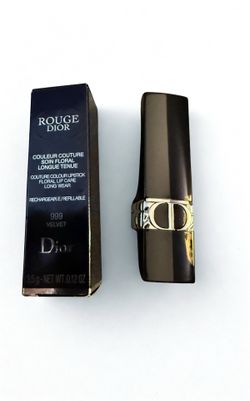Dior Rouge Dior Lipstick 999 Velvet – Classic Red – Long Wear – Refillable