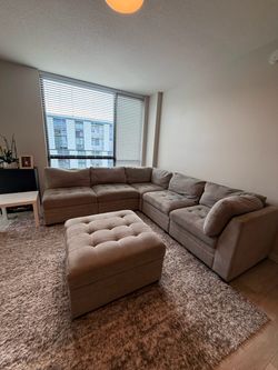 For Sale: 5-Piece Modular Sofa + Storage Ottoman