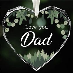 NewEleven Gifts For Dad, Love You Dad Keepsake, Glass