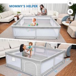 Large Baby Playpen 50”x50” – Safe Play Area for Toddlers 🧸