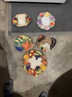 Fitz And Floyd Thanksgiving turkey dishes