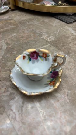 Vintage Porcelain Floral Tea Cup and Saucer